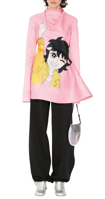 JW Anderson Pink Run Hany Printed Dress