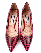 Lucy Choi Neon Snake Print Pumps