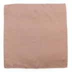Bespoke Brown Houndstooth Check Pocket Square