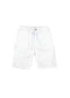 Kids White Cotton Cargo trousers