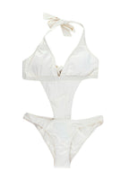 Melissa Odabash Cream Cut Out Tobago Swimsuit
