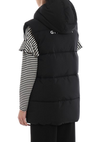 Givenchy Logo Black Sleeveless Hooded Puffer Jacket