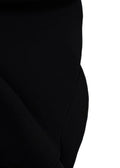 Oscar De La Renta Mesh Trimmed Black Silk Blend Top