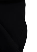 Oscar De La Renta Mesh Trimmed Black Silk Blend Top