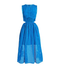 Self Portrait Blue Broderie Anglaise Midi Dress