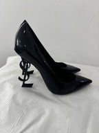 Saint Laurent Black Patent Leather Opyum 110 Pumps