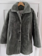 Yves Salomon Meteo Wool CoatGrey/Green