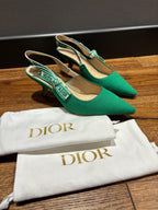 Dior Green J'adior Slingback Sandals