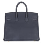 Hermès Togo Birkin 25 GHW Bleu nuit
