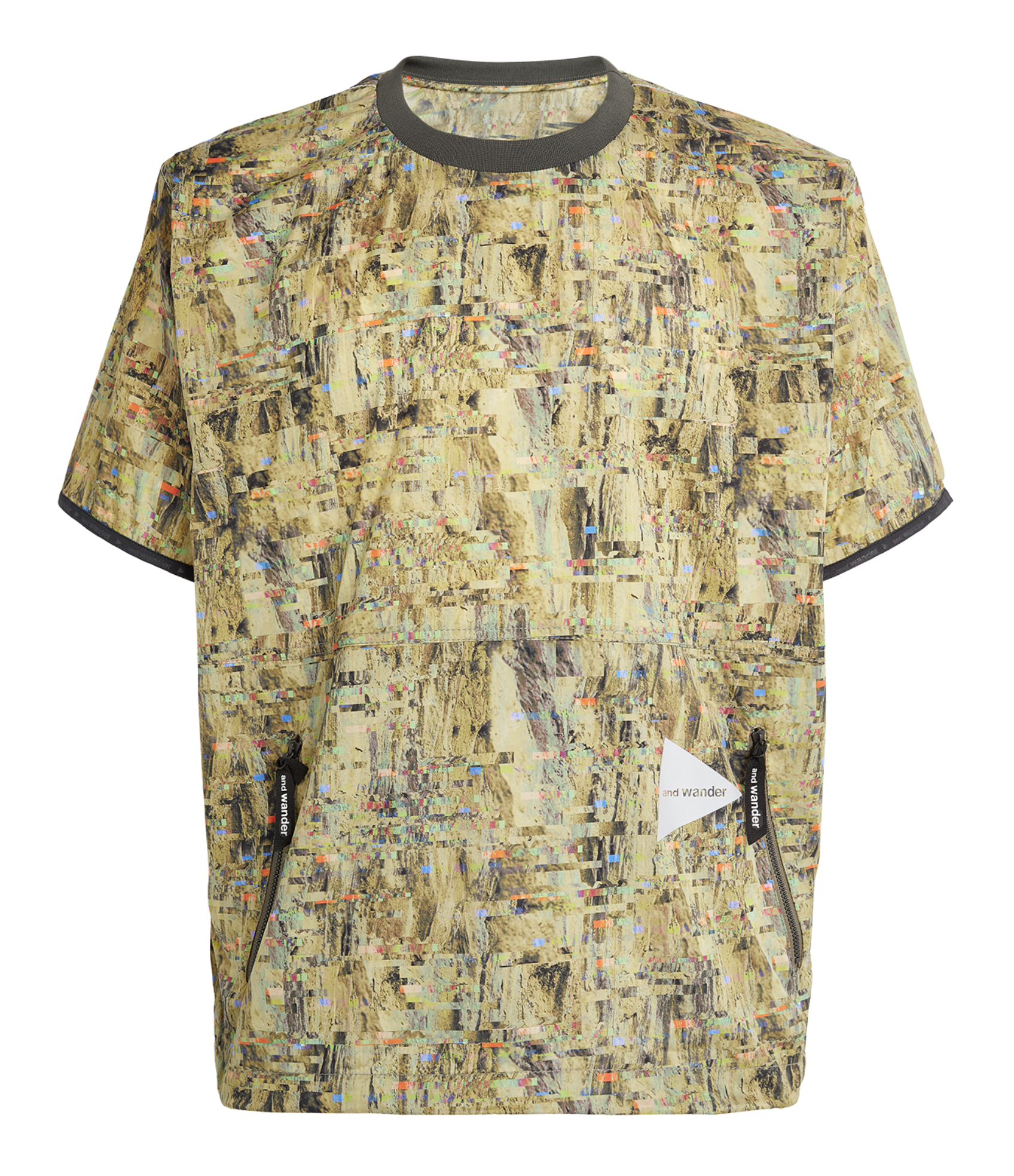 And Wander Printed Pertex Wind T-Shirt