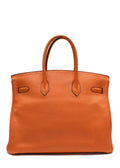 Hermes Birkin 35 in Orange H Taurillon Clemence Leather Palladium Hardware