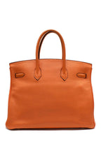 Hermes Birkin 35 in Orange H Taurillon Clemence Leather Palladium Hardware