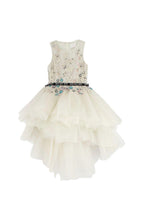 Mischka Aoki Green Embellished Tulle Gown