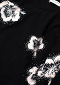 Saint Laurent Black Hibiscus Flower Print Top