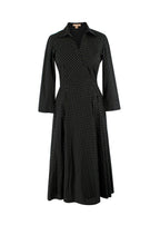 Michael Kors Black Polka Dot Wrap Front Dance Dress