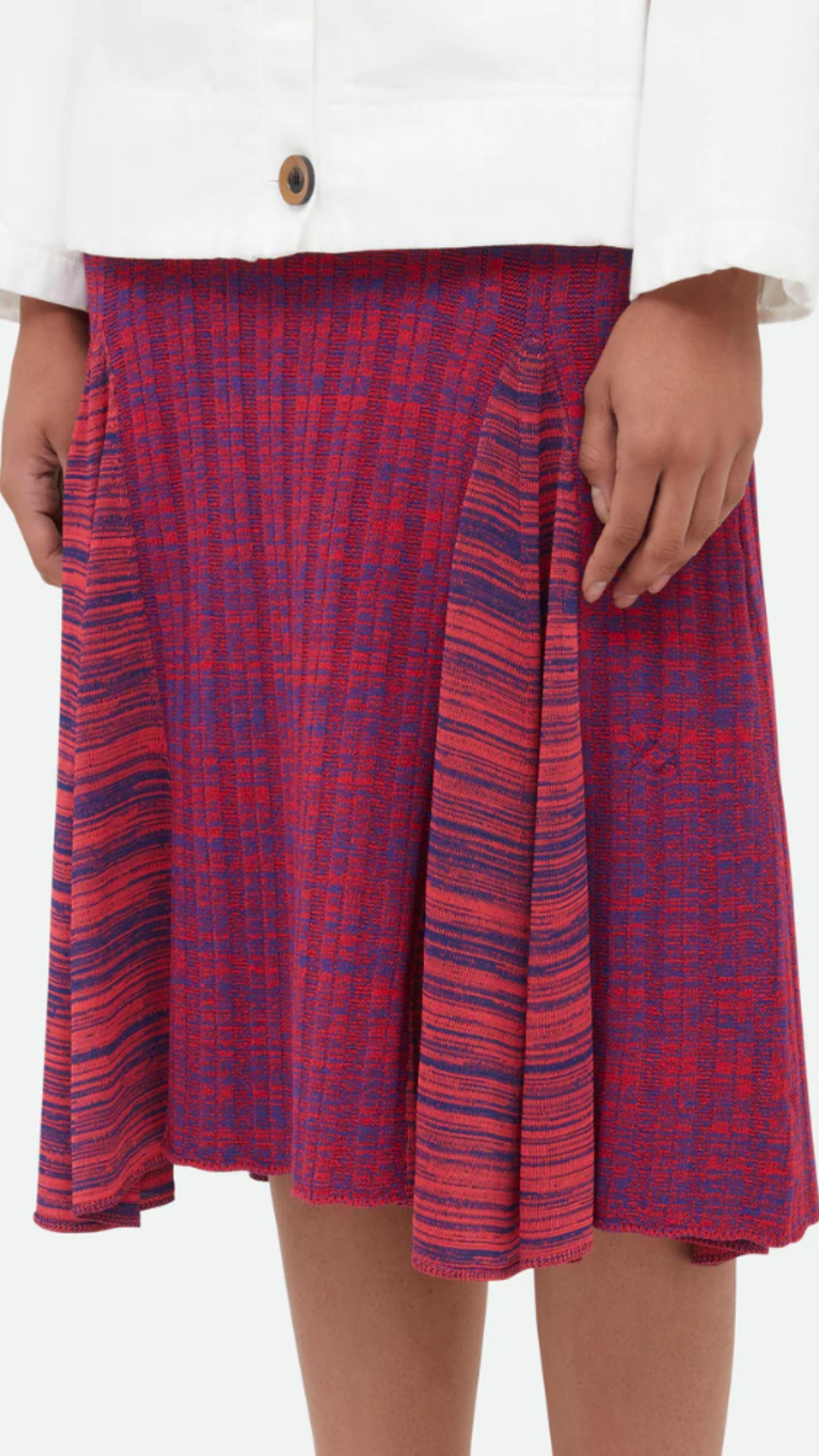 Pink Mix A Line Mid Skirt