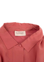 Falconeri Sunset Pink Silk Button Front Shirt