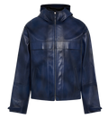 Berluti Blue Venezia Leather Hooded leather jacket