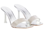 Magda Butrym Silver Embellished Heeled Mules