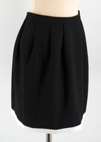 Raoul Black Knee Length Trapeze Skirt