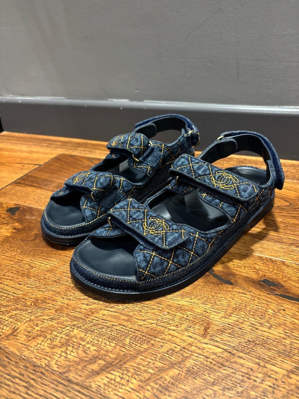Chanel Denim Dad Sandals
