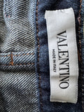 Valentino Cut Out Denim Shorts