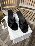 The Row Black Silk Mules