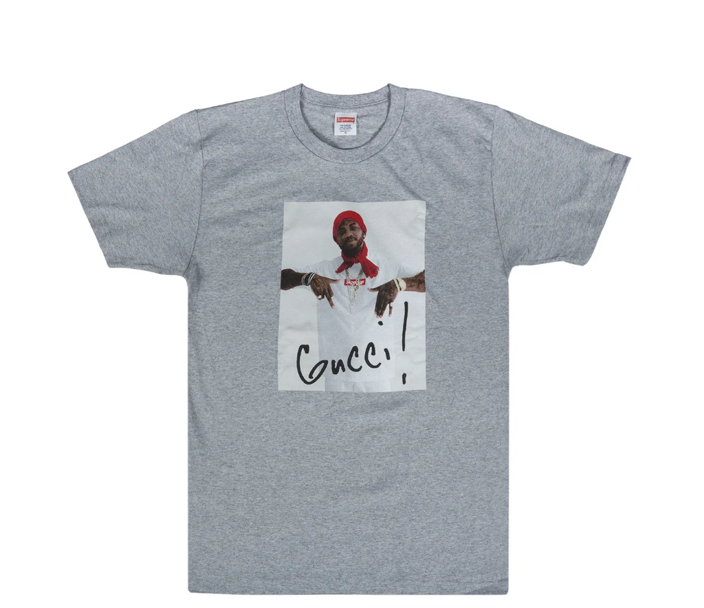 Supreme Grey 'Gucci Mane' Short Sleeve T-Shirt