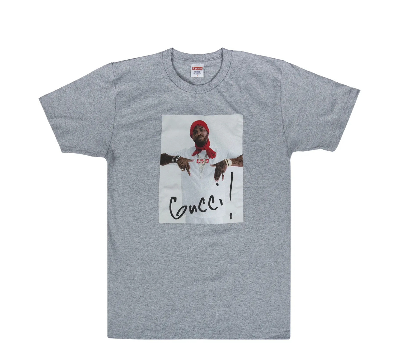Supreme Grey 'Gucci Mane' Short Sleeve T-Shirt