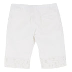 No.21 White Capri Shorts with Lace Detailing