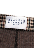 Claudie Pierlot Brown Houndstooth Check Skort
