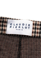 Claudie Pierlot Brown Houndstooth Check Skort