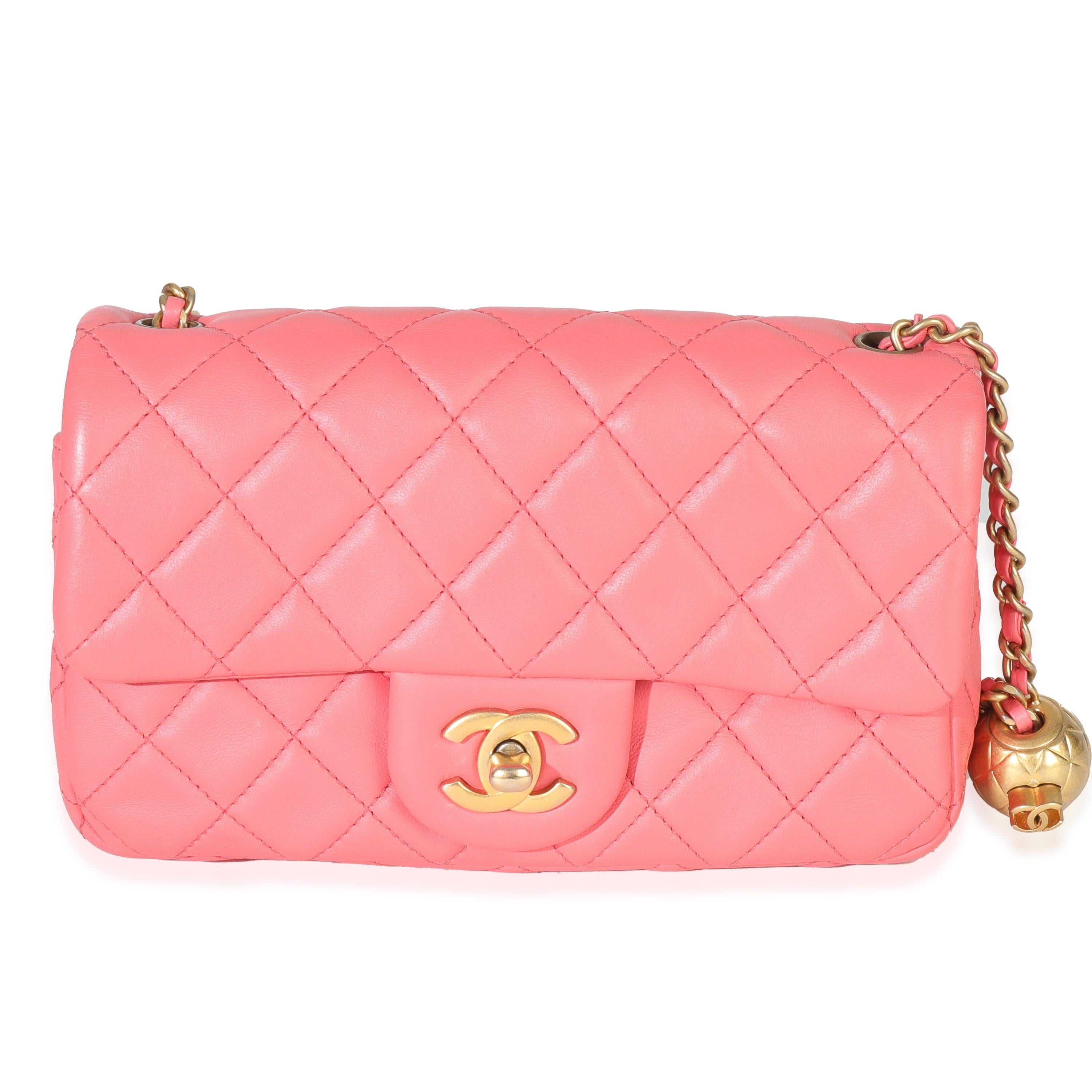 Chanel  Quilted Lambskin Pearl Crush Mini Rectangular Flap Bag
