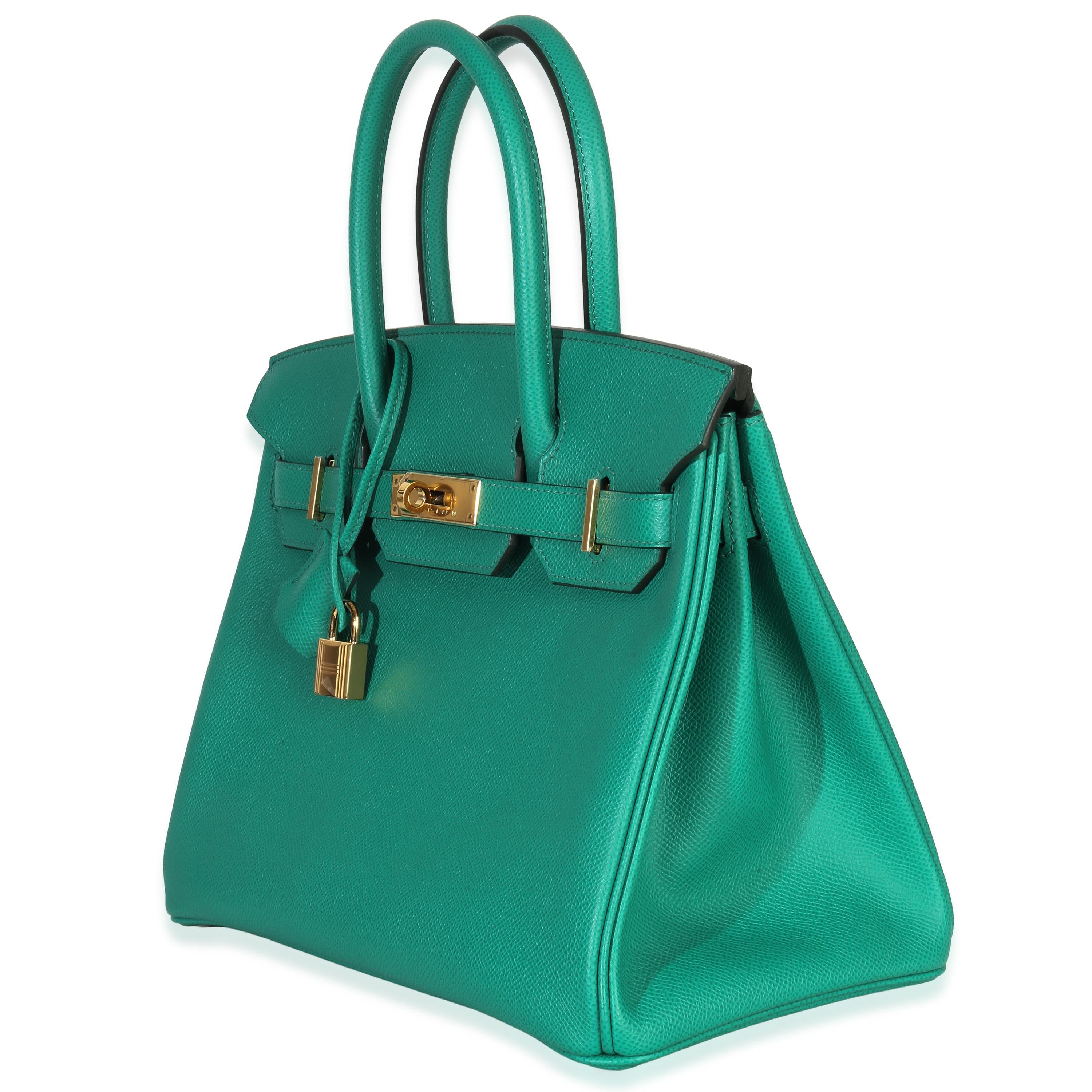 Hermès Epsom Birkin 30 Vert Jade GHW