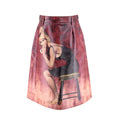 Prada Poster Girl-print Coated-cotton Midi Skirt