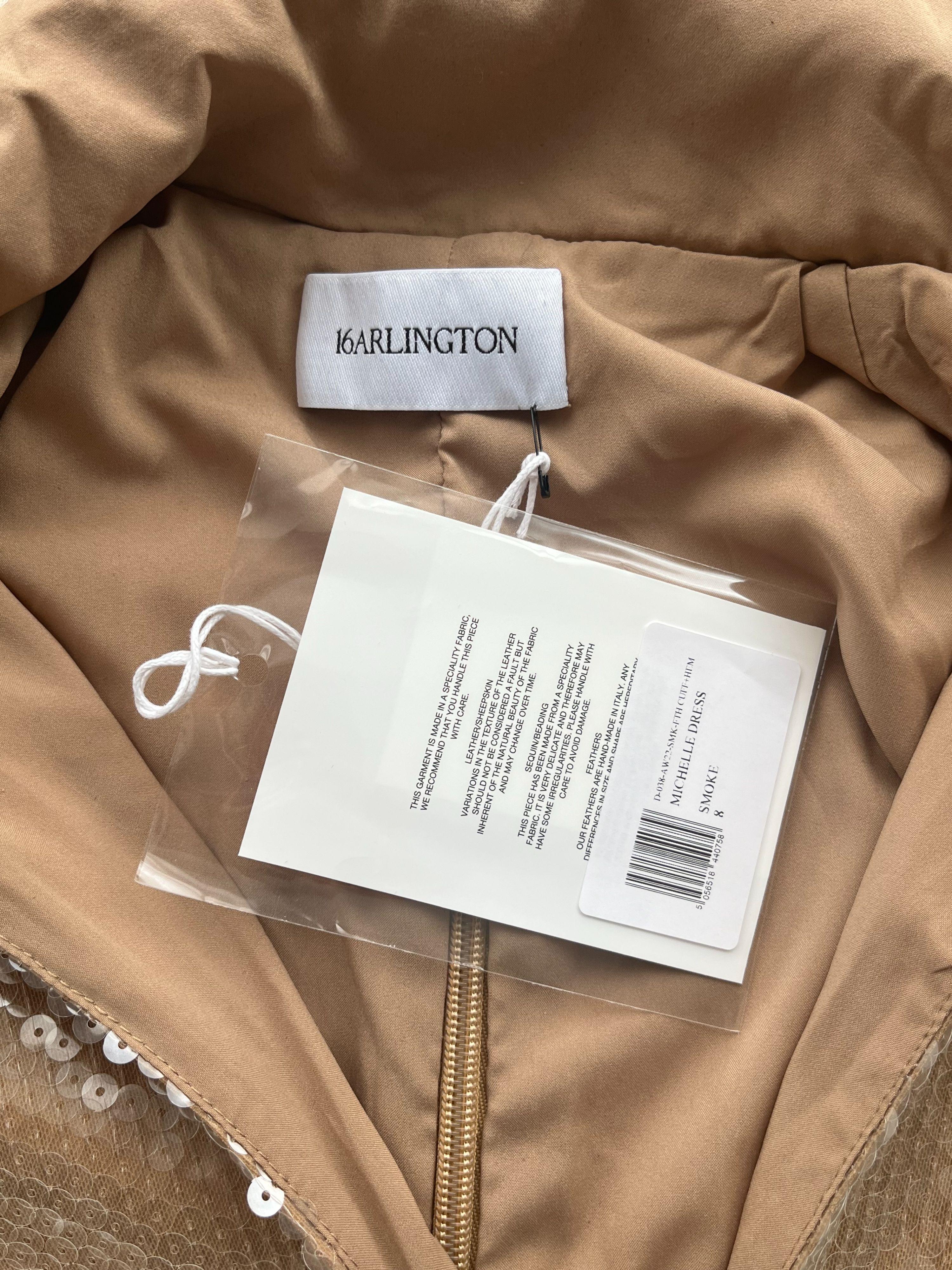 16Arlington Beige Sequin Michelle Mini Dress