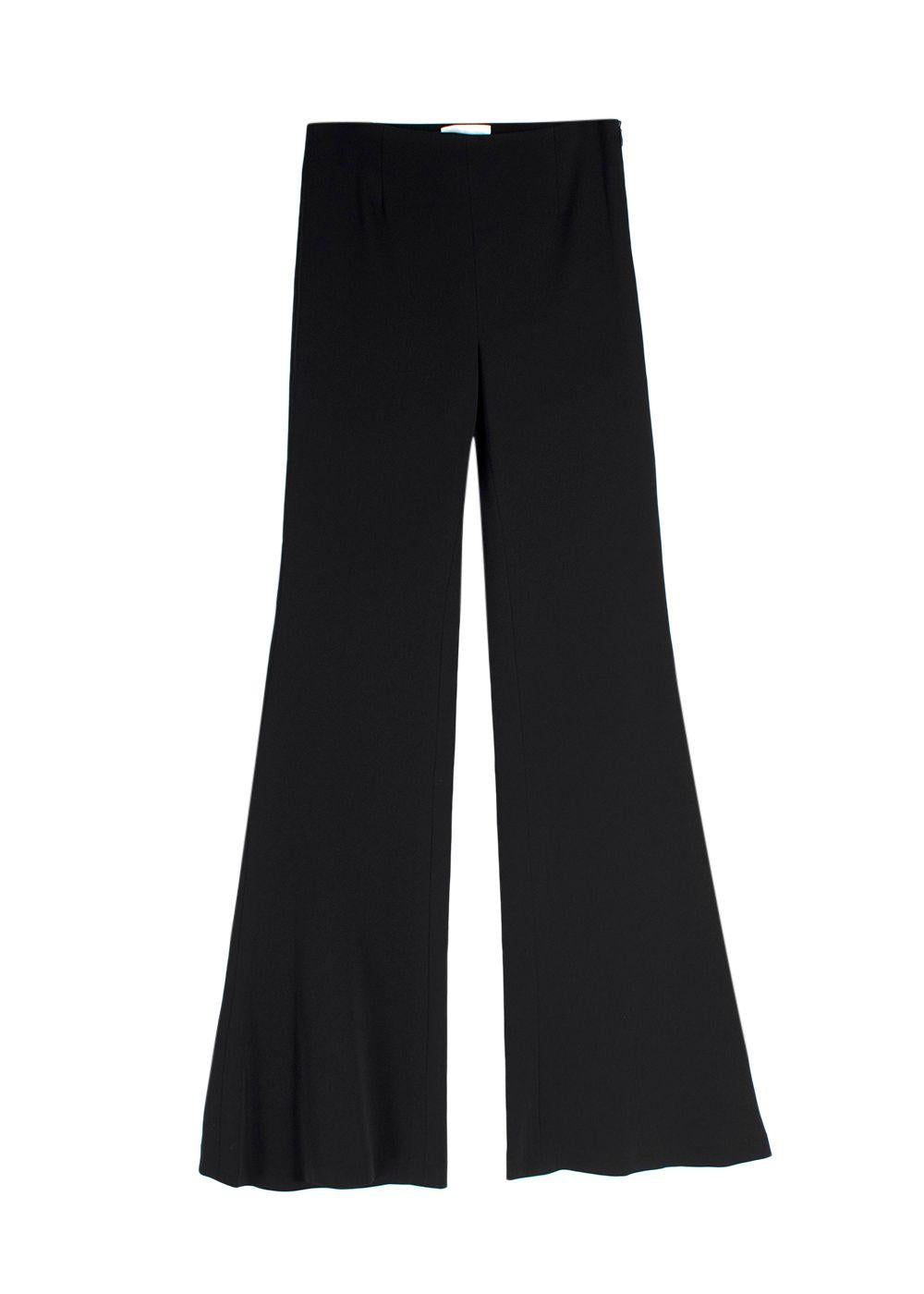 Galvan Black High Waisted Flared Trousers