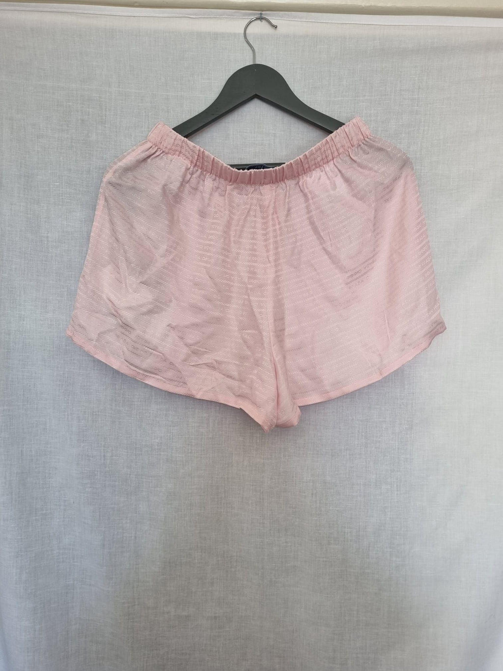 Pink Jacquard Logo Crêpe-de-Chine Shorts