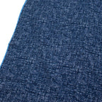 Boggi Blue Double Faced Floral & Denim Print Silk Handkerchief