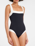 Marysia Black and White Bianco Maillot Swimsuit