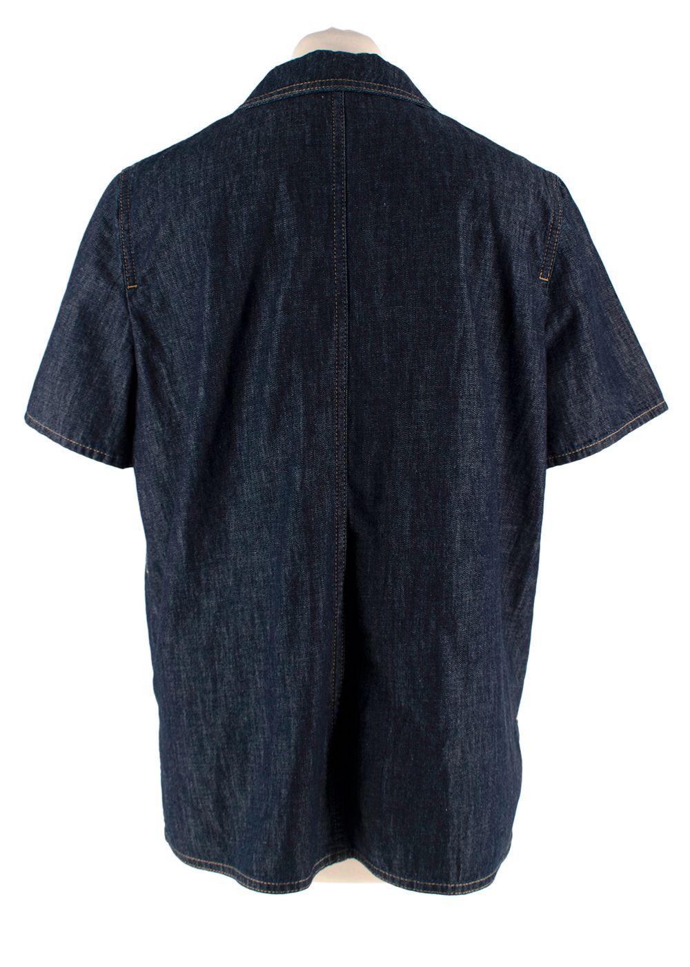 Dior Navy Denim Short Sleeve Shirt