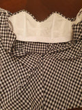 Caroline Constas Black Gingham Gabriella Bardot Top