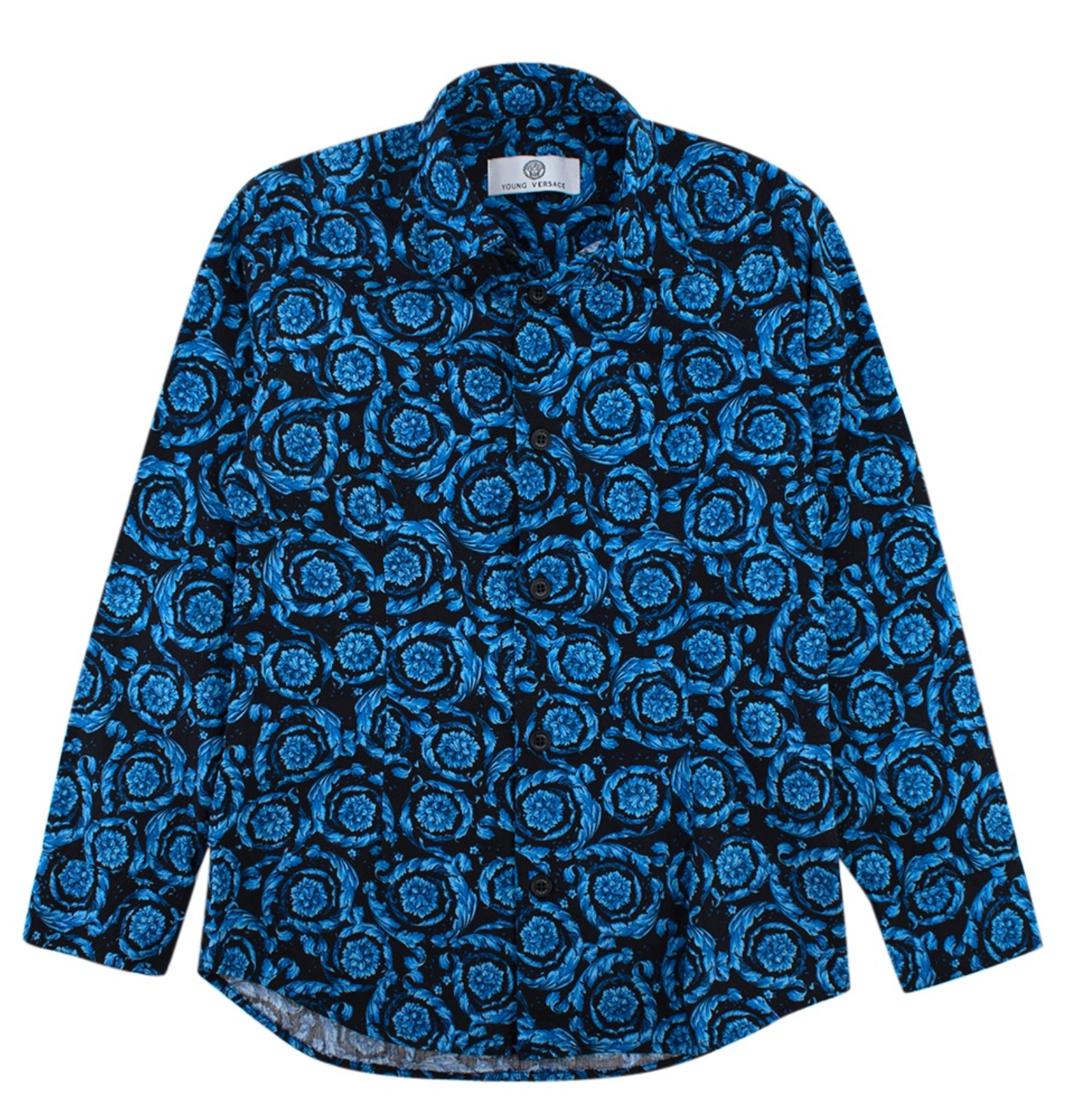 Young Versace 6Y Blue Printed shirt