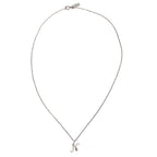 La Mome Bijou Crystal N Pendant Silver Necklace