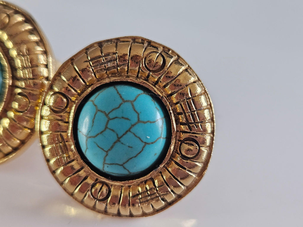 Chanel Vintage Cabochon Clip Earrings