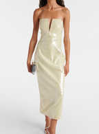 Roland Mouret Sequined Strapless Corset Dress