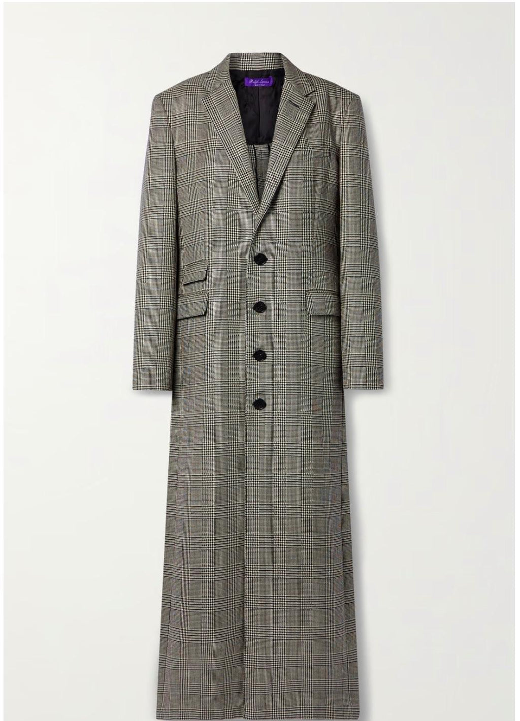 Ralph Lauren Collection Syeda houndstooth wool coat.