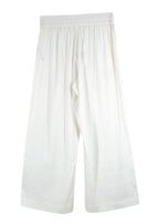 Frame White Linen Wide Leg Trousers