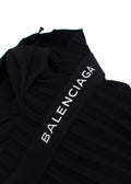 Balenciaga Black Pleated Asymmetric Skirt