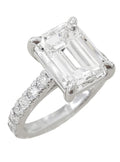 Verde 5ct IGI Certified Lab Grown Solitaire Emerald Cut Diamond Ring